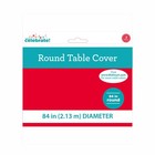 Round 84  Red Plastic Table Cover  By Way To Celebrate