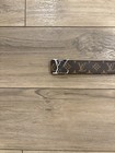 Brown Mens Louis Vuitton Monogram Silver Buckle Belt Size 30-32-worn A Few Times