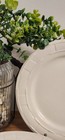 Longaberger Woven Traditions Ivory Dinner Plates 10    Set 2 Very Good Pre-owned
