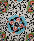 Lot Of 5 Pieces Of Pink Flower Themed Cotton Fabrics Over 5 Yards Total Read