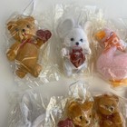 Vintage Lot Of 19 Christmas Tree Ornaments Etc Flocked Animals Mouse Teddy Bears