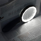 Magnifying Glass With Light  10x Handheld Large Magnifying Glass 12 Led Illumina