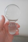 Vintage Clear Glass Stopper Solid Large