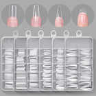 Coffin Gel Nail Tips - Full Cover Press-on Soft Gel False Nails System