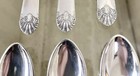 Magnus Aase Norway Vintage 1940 Sterling Silver 6-pc Iris Demitasse Spoons