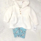 Carter s Baby 2pc Long Sleeve Hooded Top   Pants Set   baby Girl   size 9m  New