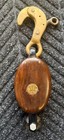 Merriman Brothers Mb Vintage Sailboat Wood Lignum Vitae Block  Pulley