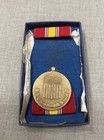 Vintage Us National Defense Service Medal Ribbon   Bar Pin Set In Original Box