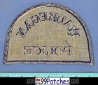 Waukegan  old Vintage Large Rare  Illinois Police Shoulder Patch Cheesecloth 9z