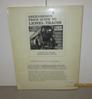 Greenberg s First Printing Price Guide To Lionel Trains 1945-1977