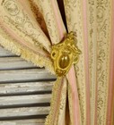 Superb Pair Large Antique French Gilded Empire Style Curtain Tie   Hold Backs