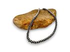Navajo Pearls Sterling Silver Rondelles Saucer Flat Bead Necklace 4mm 28  60428