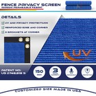 Customize Blue 6ft Privacy Screen Fence Commercial Windscreen Mesh Cover