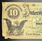 1864 New York City  10 International College Bank Obsolete Banknote Currency
