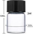 2ml Clear Small Glass Vials 100pcs With Screw Caps 100pcs 