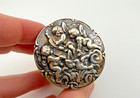 Antique German 800 Silver Cherub W  Musical Instruments - Small Pill Box