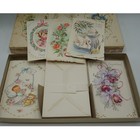 Greeting Cards Lot Of 19 1950 s 1960 s Unused W  Envelopes   Box