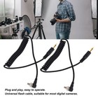 2pcs Camera Flash Cable Universal 3 5mm To Male Flash Pc Sync Cable Coiled Cord