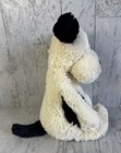 Jellycat Bashful Black And Cream Puppy Dog 12  Plush Stuffed Animal