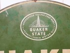 Vintage 1941 Quaker State Motor Oil Tombstone Double Sided Sign 