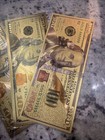 Lot Of 3 24k Gold Plated Foil  100 Dollar Bill Collectible Note Great Gift Gold