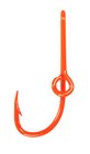  Orange Colored Eagle Claw Fish Hook Hat Pin Orange Fish Hook Tie Clip