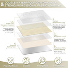 Canvas Repair Tape 4x70  Waterproof Self Adhesive Fabric Patch Beige Heavy Duty