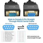Straight Through Db9 Rs232 Serial Cable 15 Ft male To Female Db 9 Pin Extension
