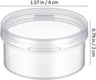10pcs Small Pill Case Clear Round Plastic Storage Containers Pill Box Earplug