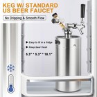 Ferroday Mini Keg Growler 128oz Beer Keg Draft Beer Dispenser Pressurized Gro   