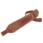 Leather Rifle Shoulder Straps cartridge Ammo Belt Sling With Shell Holder Case