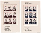 Scott   2216 - 2219 Ameripex 86 Presidents Set Of 4 Mini Sheets 22 Cent Mnh