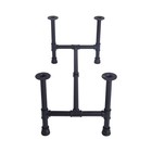 Black Rustic Diameter 1 2    Desk Leg industrial Pipe Decor Furniture Table Leg   
