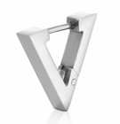 Punk Rock Stainless Steel Triangle Hoop Huggie Mens Womens Ear Studs Earrings