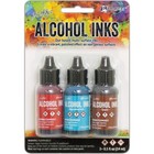 Tim Holtz Alcohol Ink  5oz 3 pkg Rodeo Crimson aquamarine sepia 58755 New