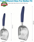 Cat Litter Scoop Aluminum Alloy Sifter Kitty Metal Scooper Deep Shovel 