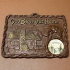 Vtg God Bless Our Home Sign Grotto Of The Redemption West Bend  Iowa 6    X 4 3 4   