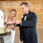 100  Silk Mens Bowtie Self Tie Bow Tuxedo Wedding Solid Black 