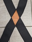 Vintage Harley Davidson Suspenders Black Orange Script Logo Rare Cross Back 90s