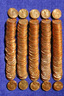 5 Rolls 1960 Lincoln Cent Large Date Unc Penny Rolls From Original Bank Wrap Obw