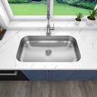 Sinber 30  Undermount Single Bowl 304 Stainless Steel Kitchen Sink Mu3018s-ada
