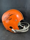 Vtg Cleveland Browns Riddell Rk Kra-lite Football Helmet Jim Brown Signed Pics