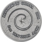 2024 Ghana Salamander Chronicles Of Fire 2 Oz Antique Finish Silver Coin