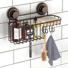Hasko 2 Pack Shower Caddy Suction Cup With Hooks   Soap Holder  Includes 2 Soap