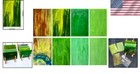 Polished Green Stained Glass Sheets - 8 Unique Pieces For Mosaic Projects