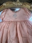 Vintage Doll Dress Embroidered Silk Dress For 15   -20    Antique Doll