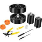 Pth50 For Crown Pallet Jack Wheels With Axles Pair Of Steering Wheels 7  X 2 
