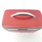 Vintage Red Samsonite Silhouette Train Makeup Case No Tray No Keys
