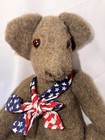 Vtg atq 19    Jointed Teddy Bear Brown Plush Poseable Arms Legs Head- Estate Find