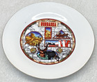 Rare Vintage Nebraska Souvenir Travel State Plate Farm White Tail Mule Deer Map